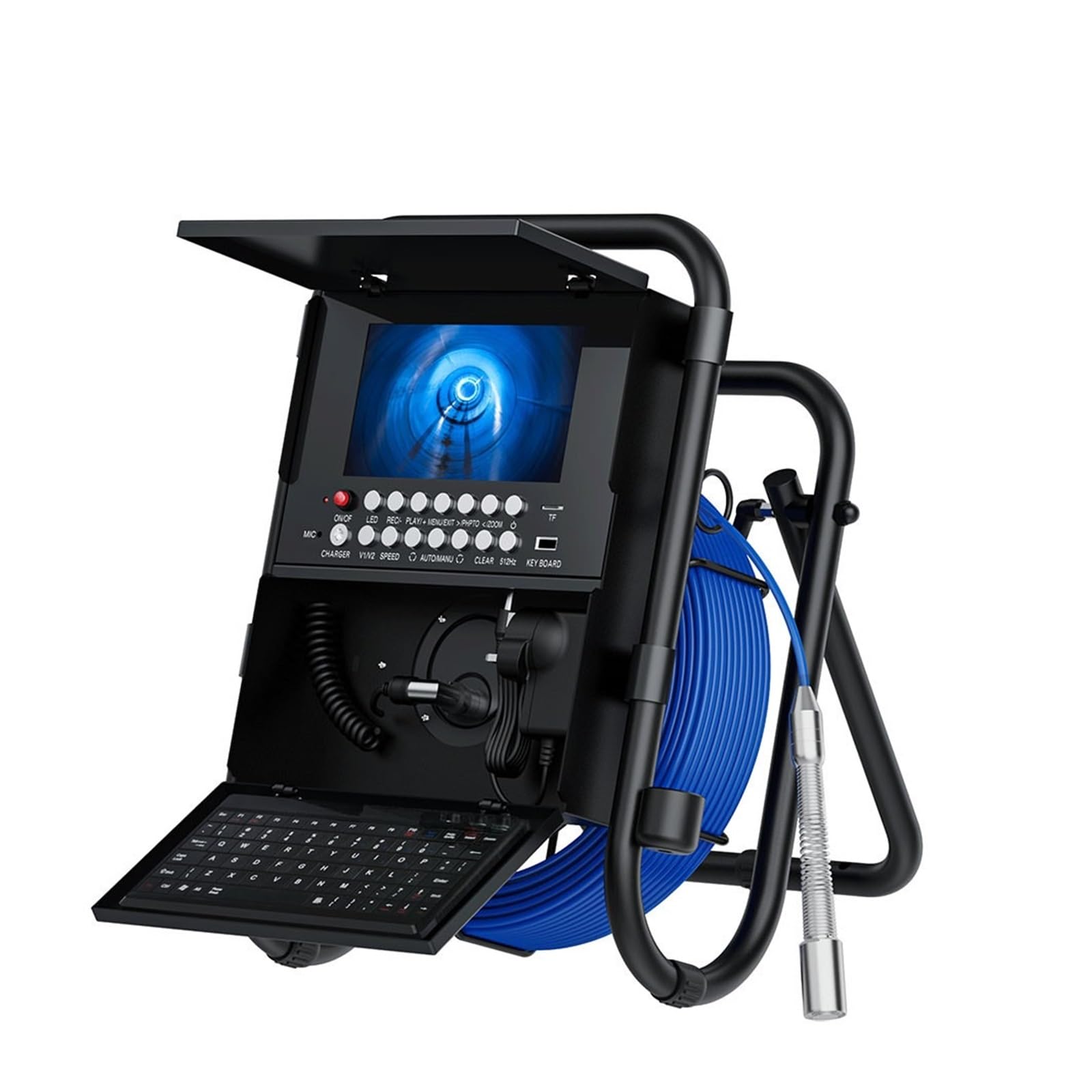 Sewer Camera, Endoscope Pipe Camera Inspection with Self-Leveling 512HZ Locator Drain Sewer Industrial DVR Plumber(20m,17MM Camera)
