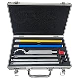 Juego de herramientas de torneado de madera, 8 piezas de herramientas profesionales de carburo con cuchillas cuadradas y redondas de diamante para carpintería