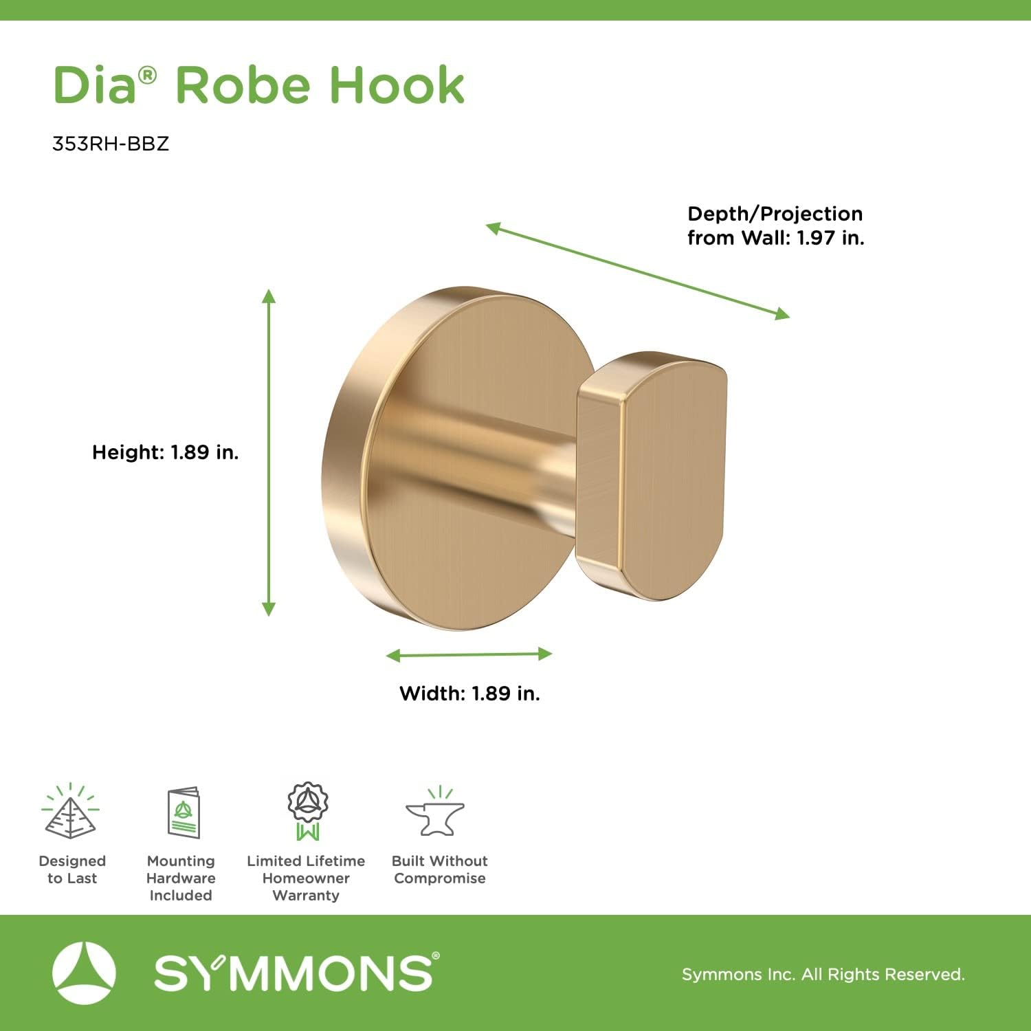 Brushed Bronze 4-Piece Bathroom Hardware Set