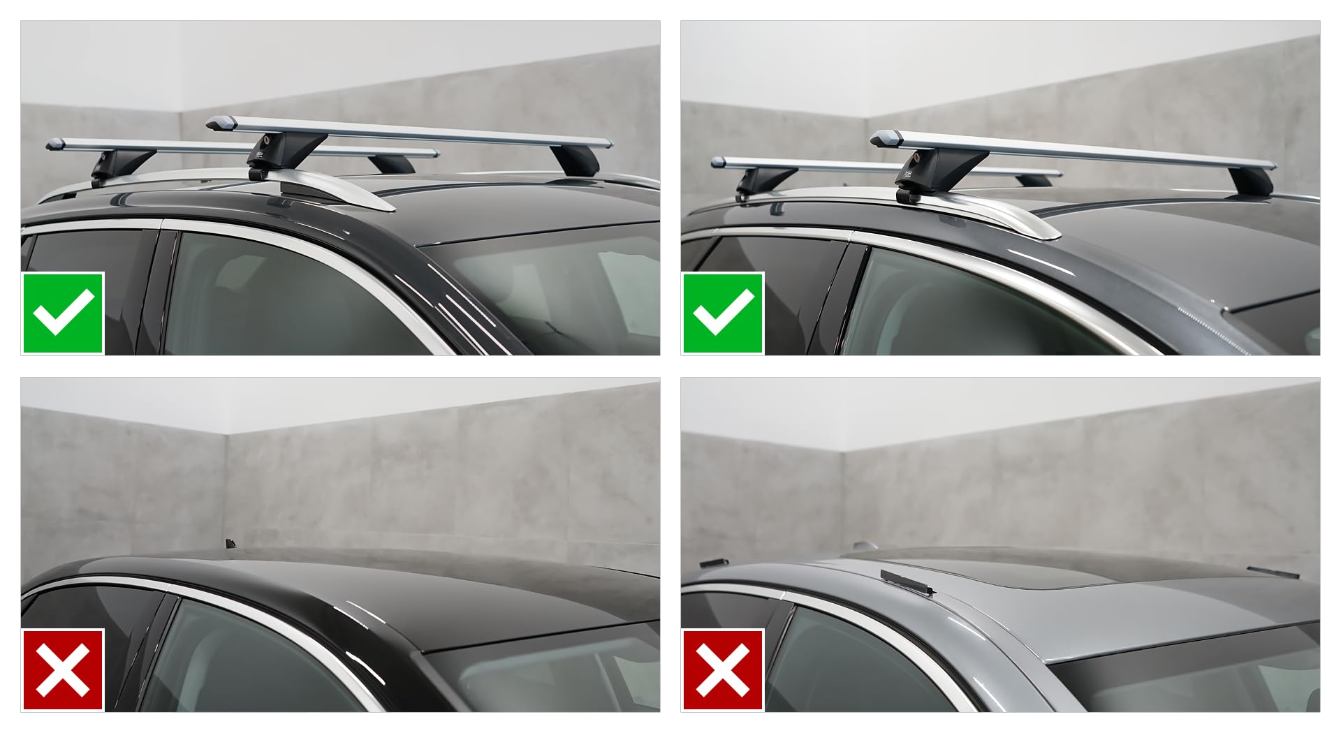 Universal Bacas Barras de Techo RIELES Compatible con XPENG G9 SUV 2022- MAX 90 kg 120 cm Aluminio