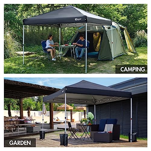 PORTAL Pop up Gazebo 3m x 3m (10x10ft) Heavy duty Commercial Grade Instant Event Shelter Garden Canopy Outdoor Camping Gazebo 1000mm Water Resistant Sun Shade Shelter Fire Retardant for Hot Tub Beach