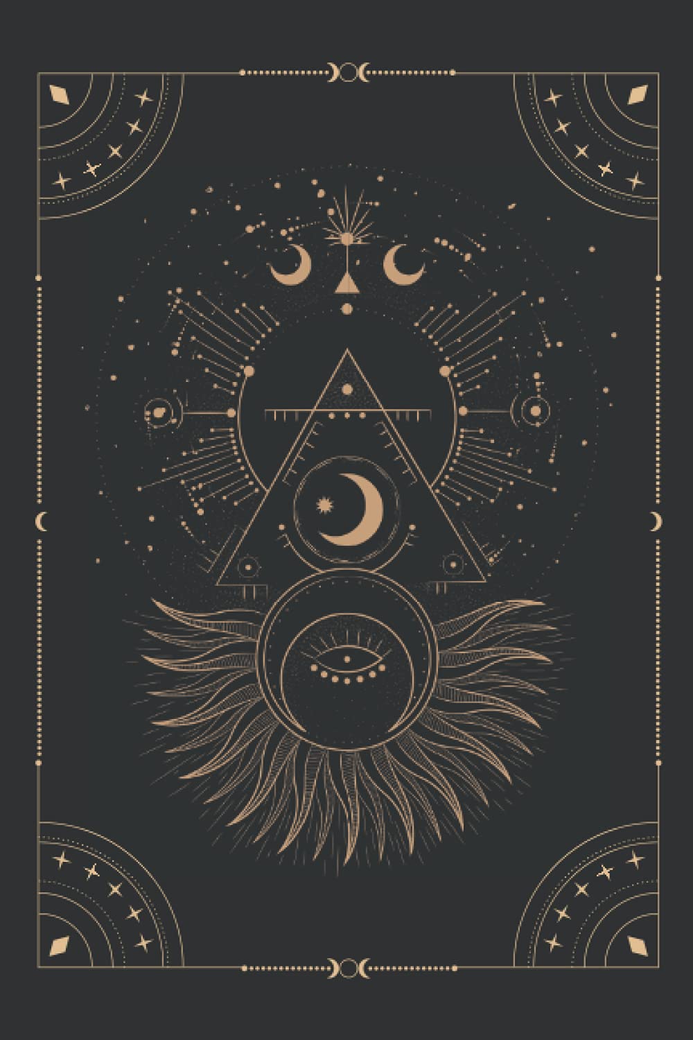 Pagan Journals To Write In with Sun Moon Stars - Cosmic Notebook: Celestial Notebook with Astrology and Astronomy Design