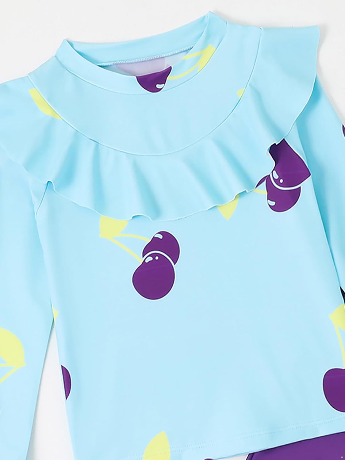 Kaerm Kids Girls 2pcs Swimwear Bathing Suit Long Sleeve Rash Guard Shirt with Swim Pants Sets