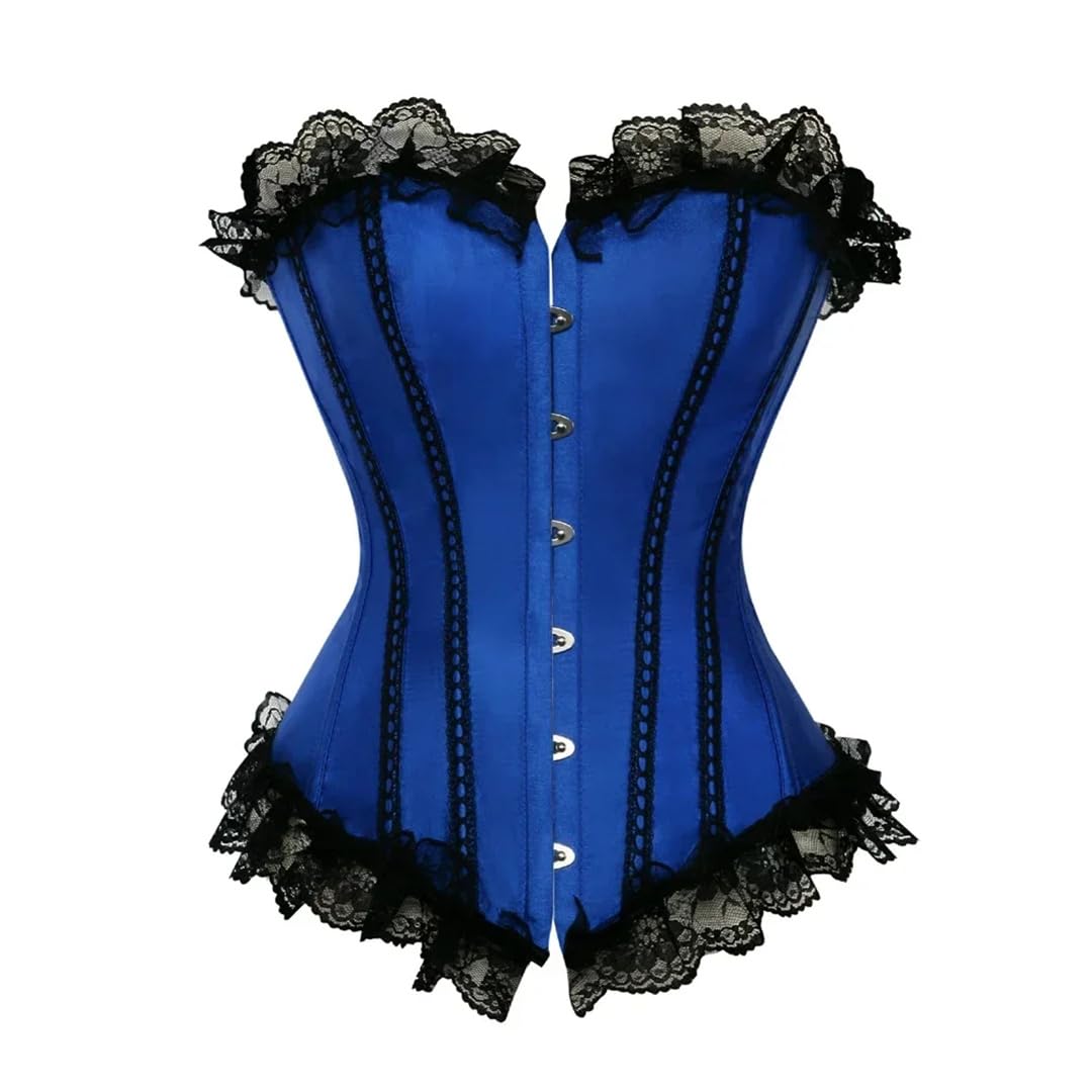 Gorset damski vintage satynowe gorsety koronkowe wykończenie gorset prosty elegancki letni gorset krótki top