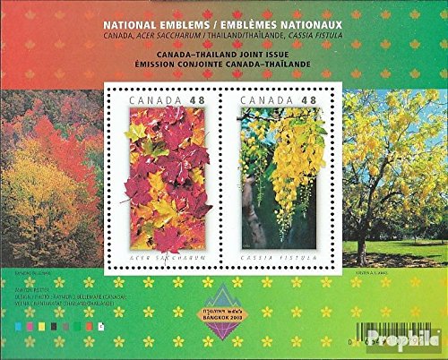 Prophila Collection Canada Michel.-No..: Block 64 (Completa Edizione) 2003 Thailand (Francobolli per i Collezionisti) Piante / Funghi