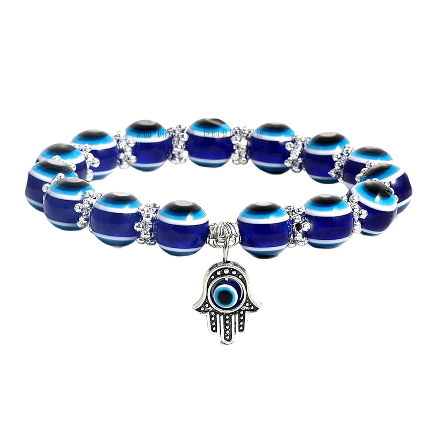 Evil Eye Original Black Tourmaline Nazariya Green Aventurine Pyrite Amethyst Rose Quartz Clear Bead Tiger Eye Beads Women Bracelet for Men Nazar Hand Bracelets Accessories Woman Girls