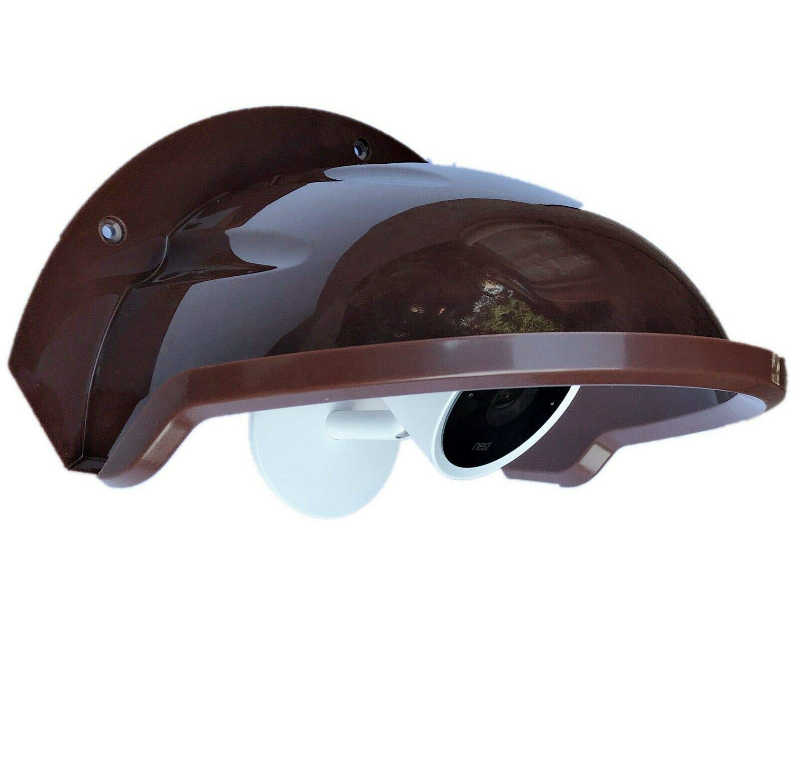 Universal Sun Rain Shade Camera Cover Shield for Nest/Ring/Arlo/Dome/Bullet Outdoor Camera - COFFEE (4)