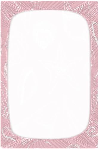 Miniatura 3 de Fitted Crib Sheet for Boys & Girls Pink Seashells Soft Breathable Unisex Baby Sheets for Standard Crib and Toddler Mattresses 39 x 27 in