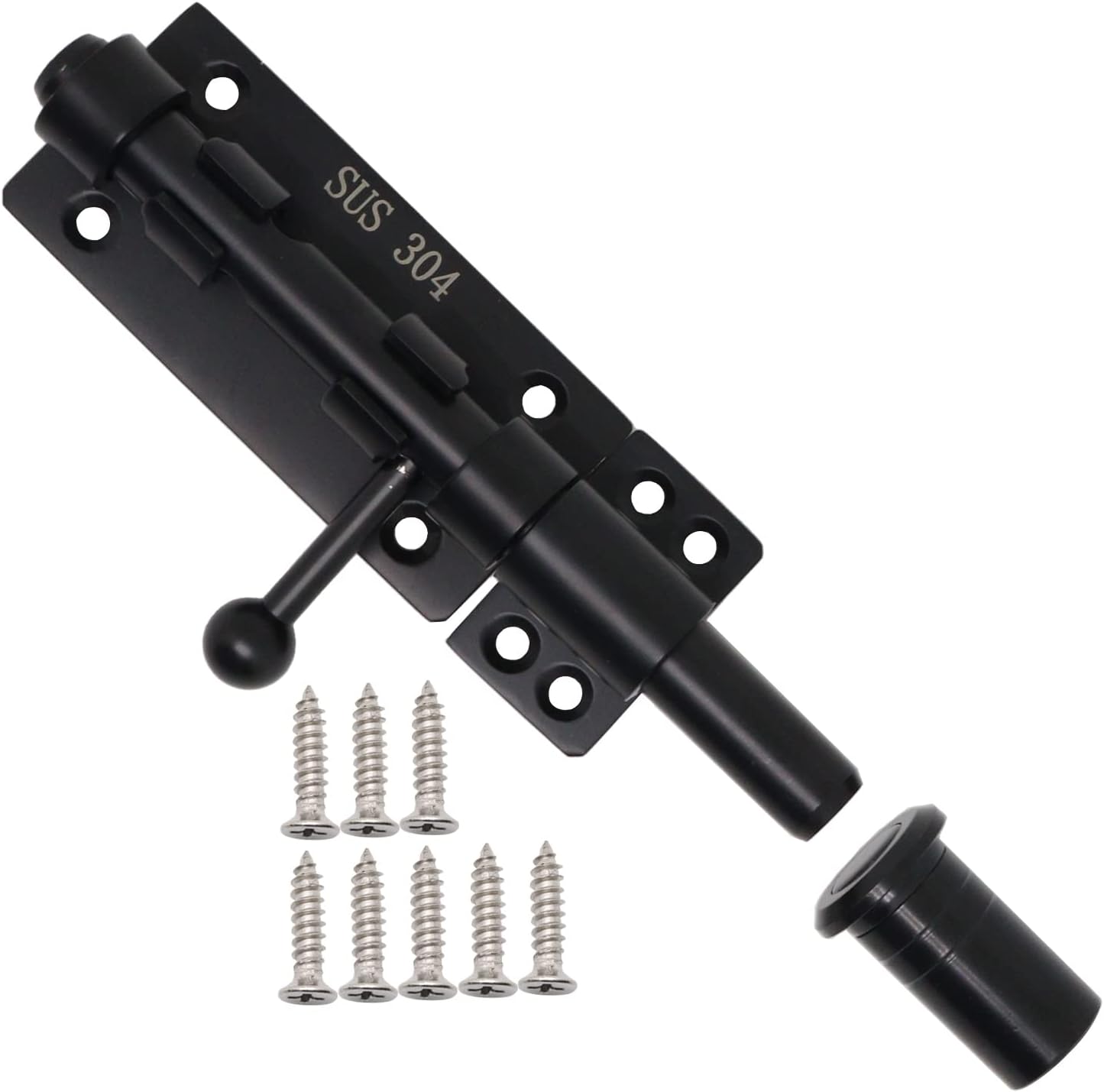 Slide Bolt Gate Latch Hardware, Barrel Bolt Latch, 6.3 Inch