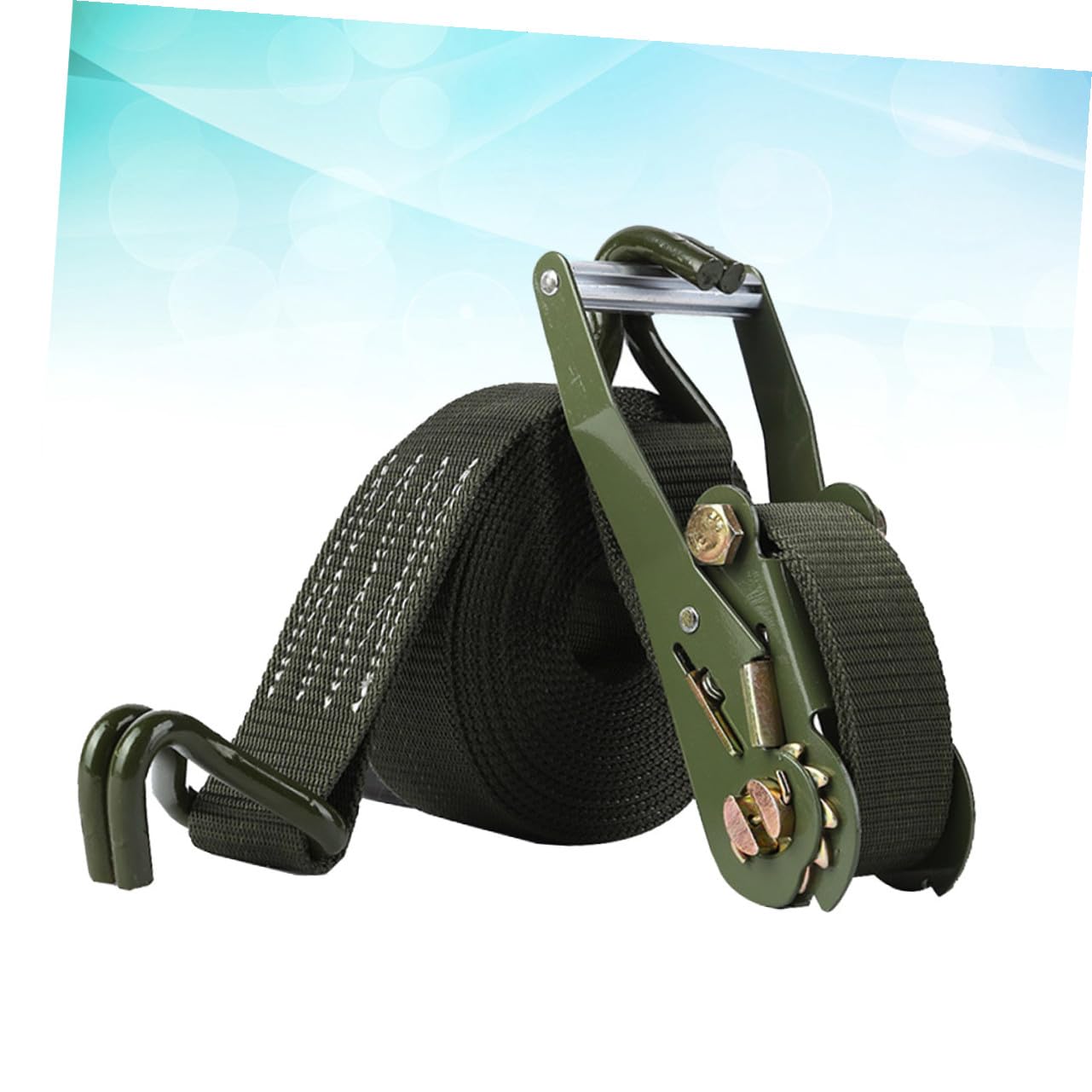 Yardenfun LKW Spanngurte 2 Zoll mit Ratschengurt Metall und Polyester Praktische Güterbündelung für Motorrad und Fracht Grüner Zurrgurt mit Verteilter Lastaufnahme