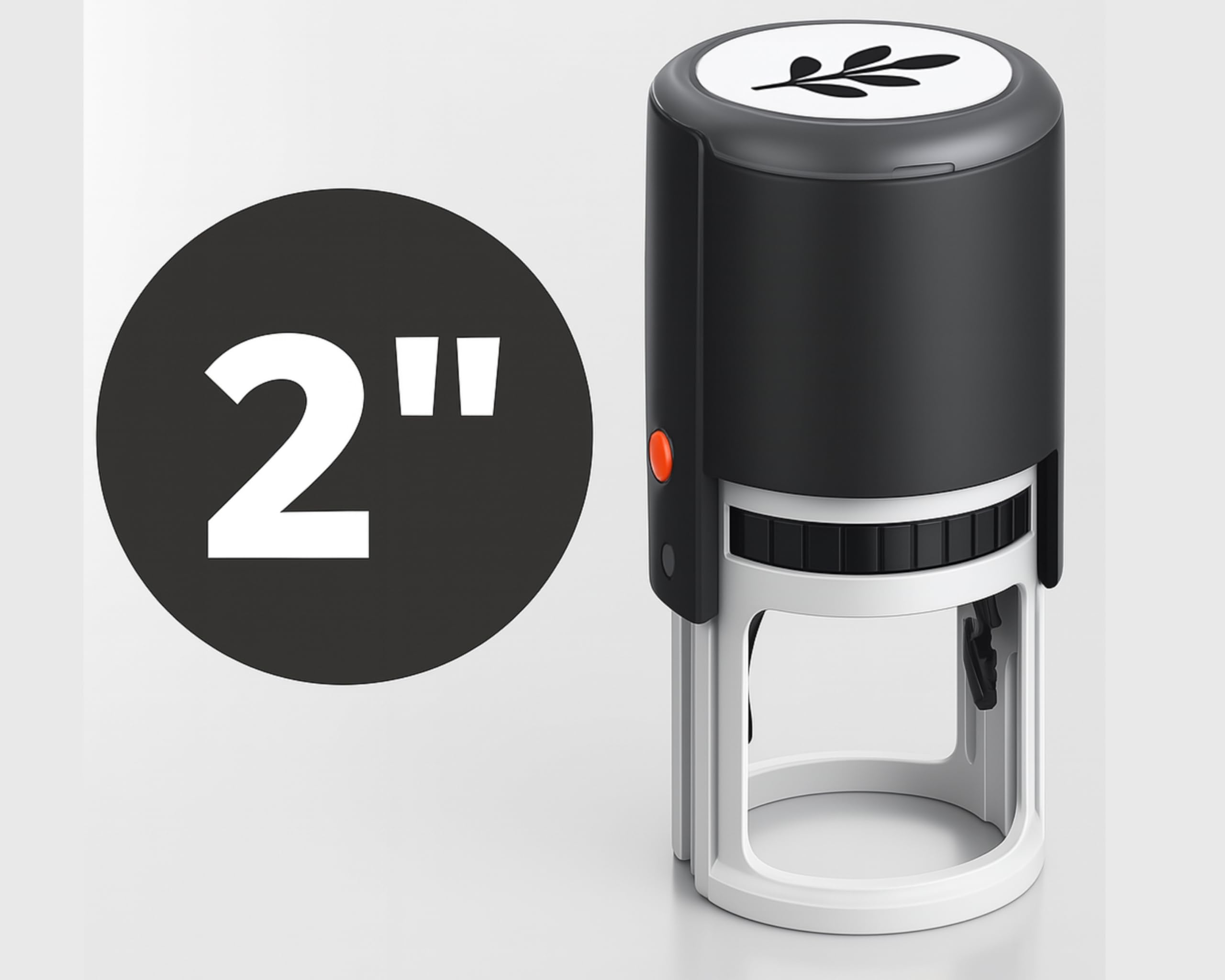 2" Logo Stamp - Custom Stamp - Personalized Business Stamp Self-Inking Black Red Blue Black Ink - Custom Round Text Business Stamp Large 2 Inch Stamper