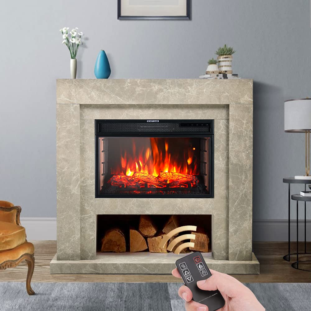 Buy FIDOOVIVIA Electric Fireplace Electric Fire with Wood Mantel Frame