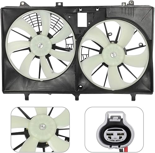 Miniatura 1 de Ventilador de refrigeración eléctrico automotriz 2011-2016 para Sienna 3.5L 2010-2015 para RX350 3.5L AZHZ 621-530 Conductor lado del pasajeroLH RH
