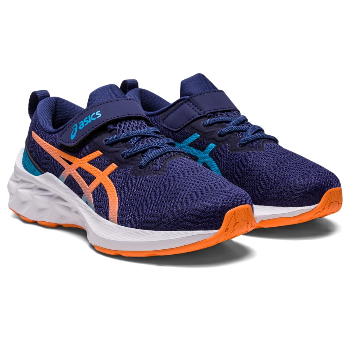 Asics Kid's NOVABLAST 2 Pre-School Running Shoes, K11, Indigo Blue/Sun Peach