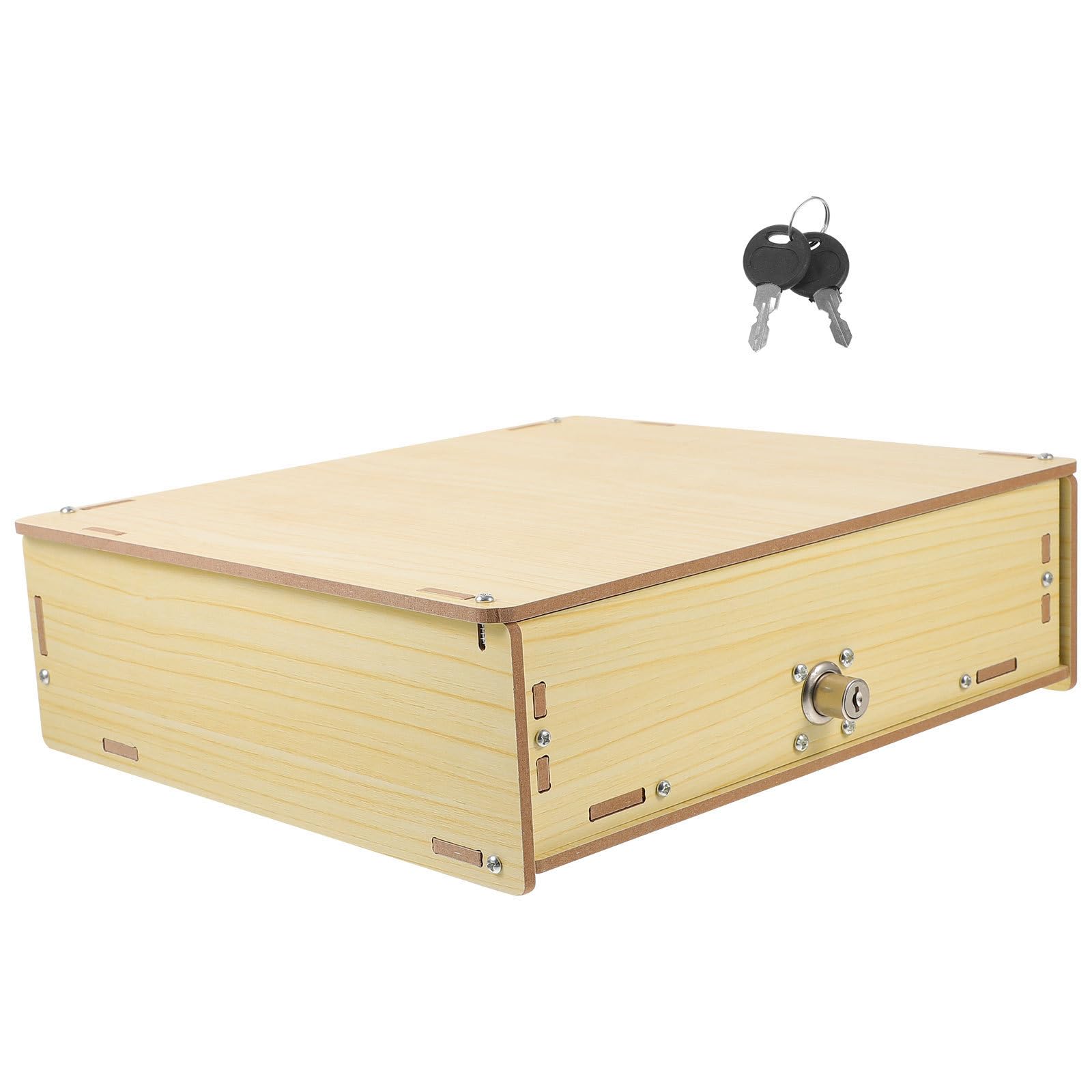 Bandeja de Madera Multiusos para Dinero Compartimentos, Beige