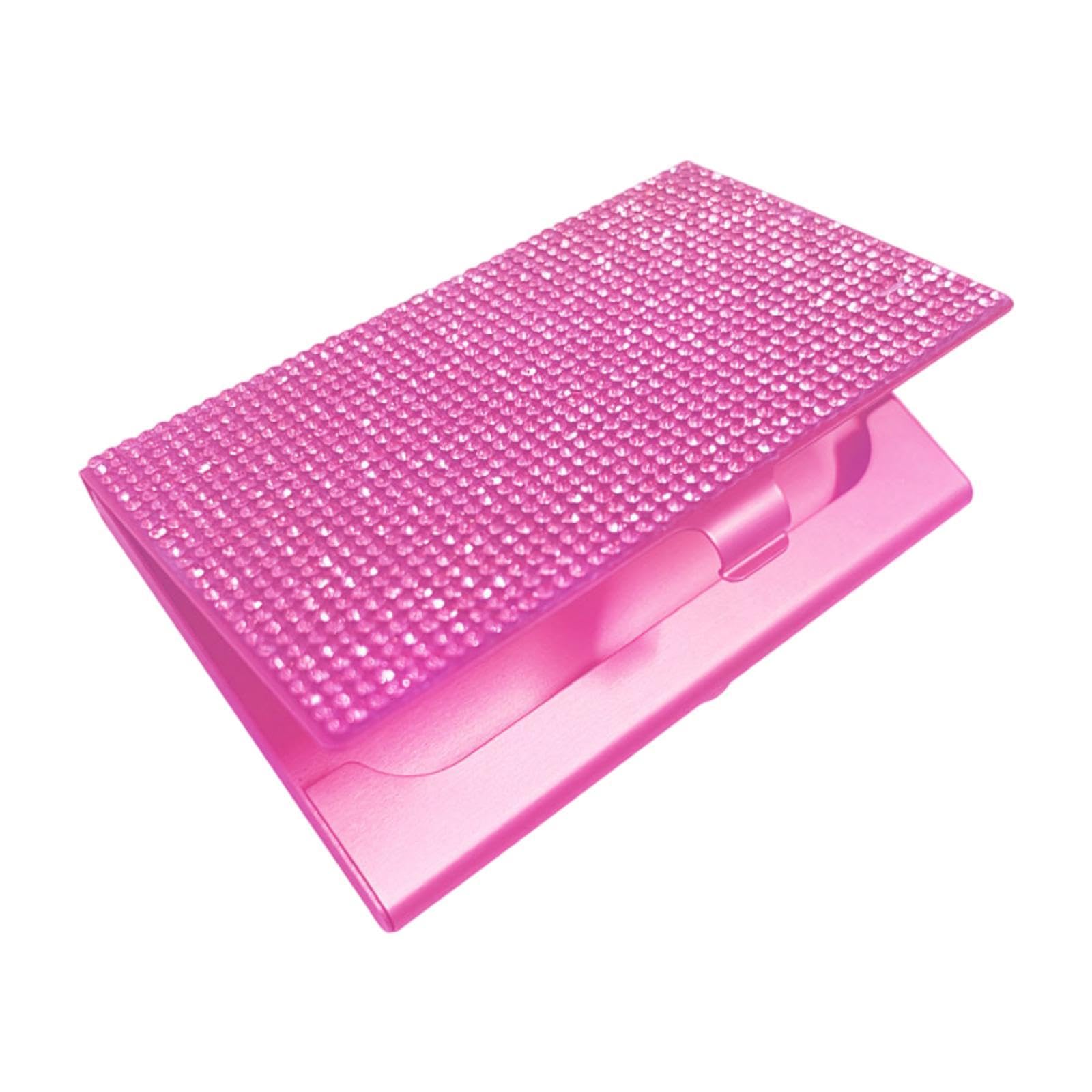 alloy business card holder id card case for conferences retail stores note cards pink