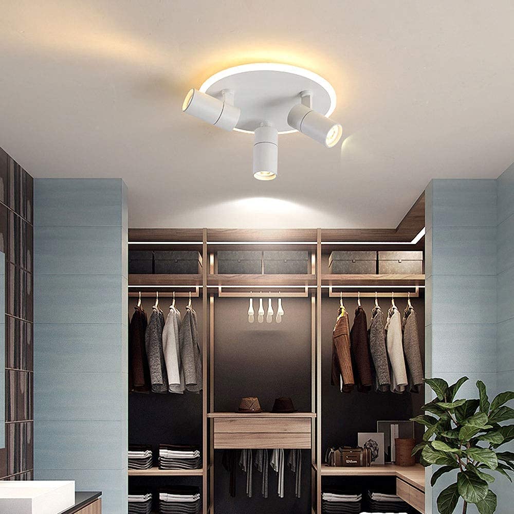 Spot Encastré Led Pour Plafond, Éclairage de Surface, Spots Modernes, Lampes D'Accentuation, Éclairage Sur Rail Encastré Pour Îlot de Cuisine, Couloir, Vestiaire, Avec Tête Orientable/1 Lumière-6000/3
