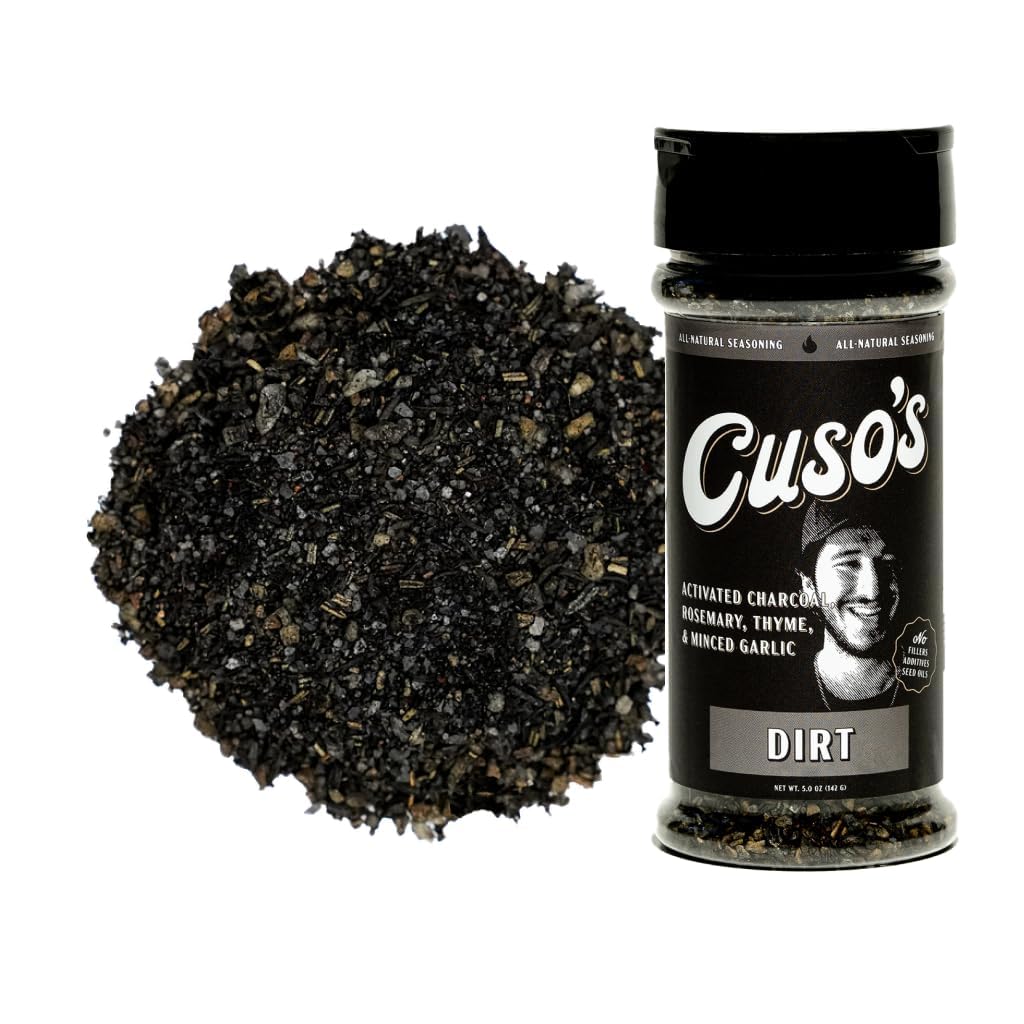 Cuso’s Dirt® BBQ Seasoning - Dirt Rub - Bold Steak & Brisket Seasoning for Smoking - Dry Rub for Meat - Steak Seasonings, Beef Rubs for Smoking & BBQ - 5 oz bottle + Recipe eBook Bundle