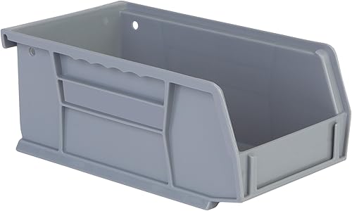 Hudson Exchange - Contenedor apilable de plástico de 7-12 x 4 x 3 pulgadas (gris)