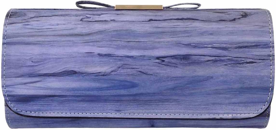 Vintage Wood Pattern Clutch with Bow