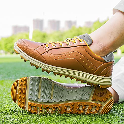 Image of THESTRON 2021 Men Golf Shoes Professional Spikes Golf Sport Sneakers Waterproof Mens Trainers Golfing