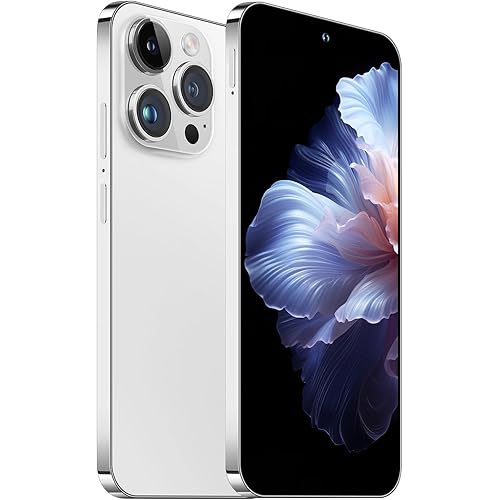 A15 ProMax Android Phone,12GB+512GB Ultra Memory Unlocked Cell Phone, Android 13.0 Smartphone,72MP+48MP Camera,6800mAh Battery,6.8" HD Display,Support Dual SIM,5G Phone,Face ID,GPS-White