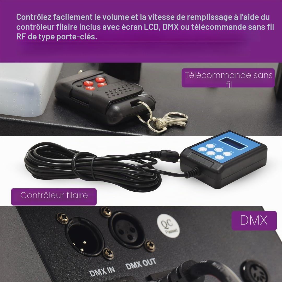 QTX | Machine à effets de brume HZ-800 | 800 W | 340 m³ par minute