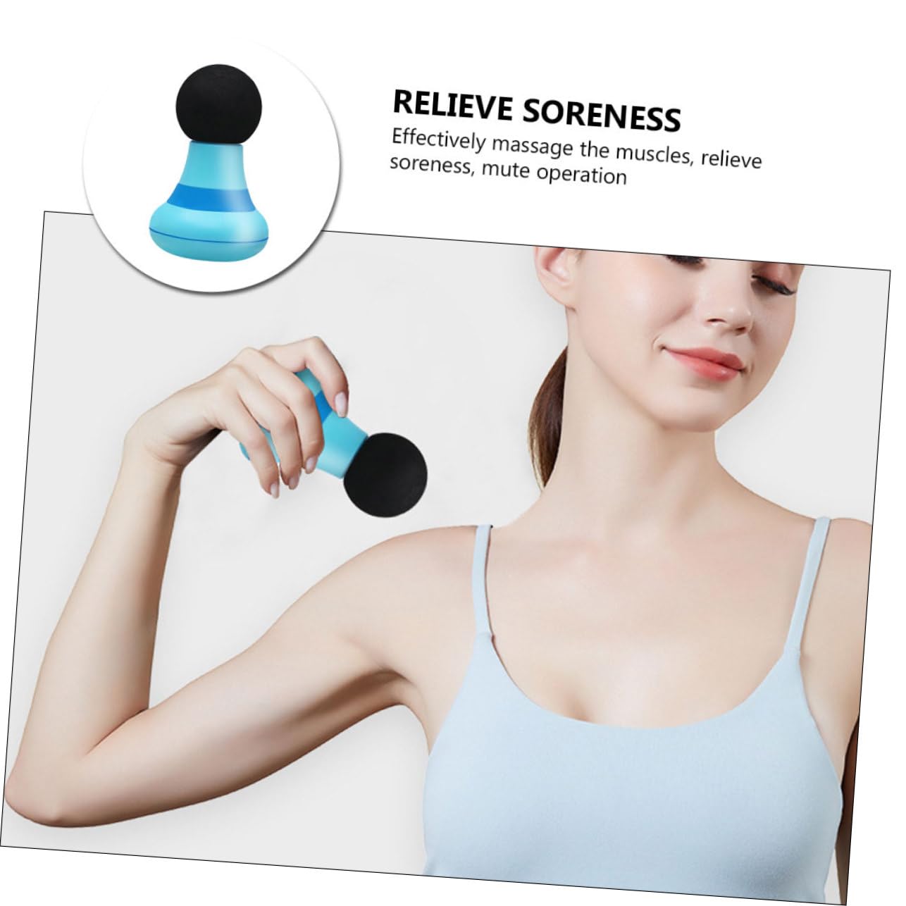 Anneome 2pezzi Massaggiatore Muscolare Portatile Dispositivo Muscolare Operazione Silenziosa Per Sportivi e Fitness