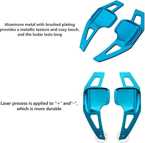 Miniatura 4 de x xotic tech Extensiones de palanca de cambios de paleta de color azul para interiores compatibles con BMW 2 3 4 X1 X2 X3 X4 X5 X6 Series F30 F31