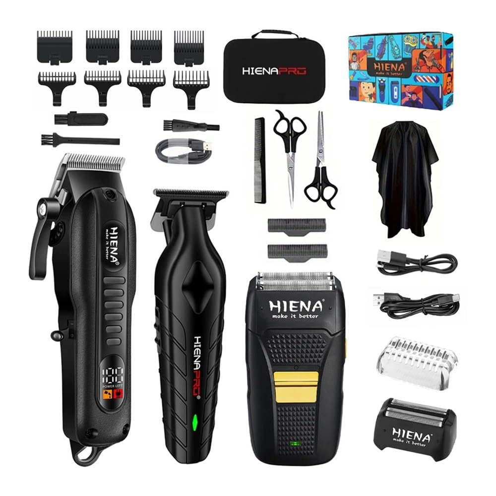 Professionelles Haarschneide-Set, wiederaufladbar über USB, Schere zum Schnitzen mit T-Cutter, elektrischer Rasierer für Männer, bequem für Camping oder den Heimgebrauch