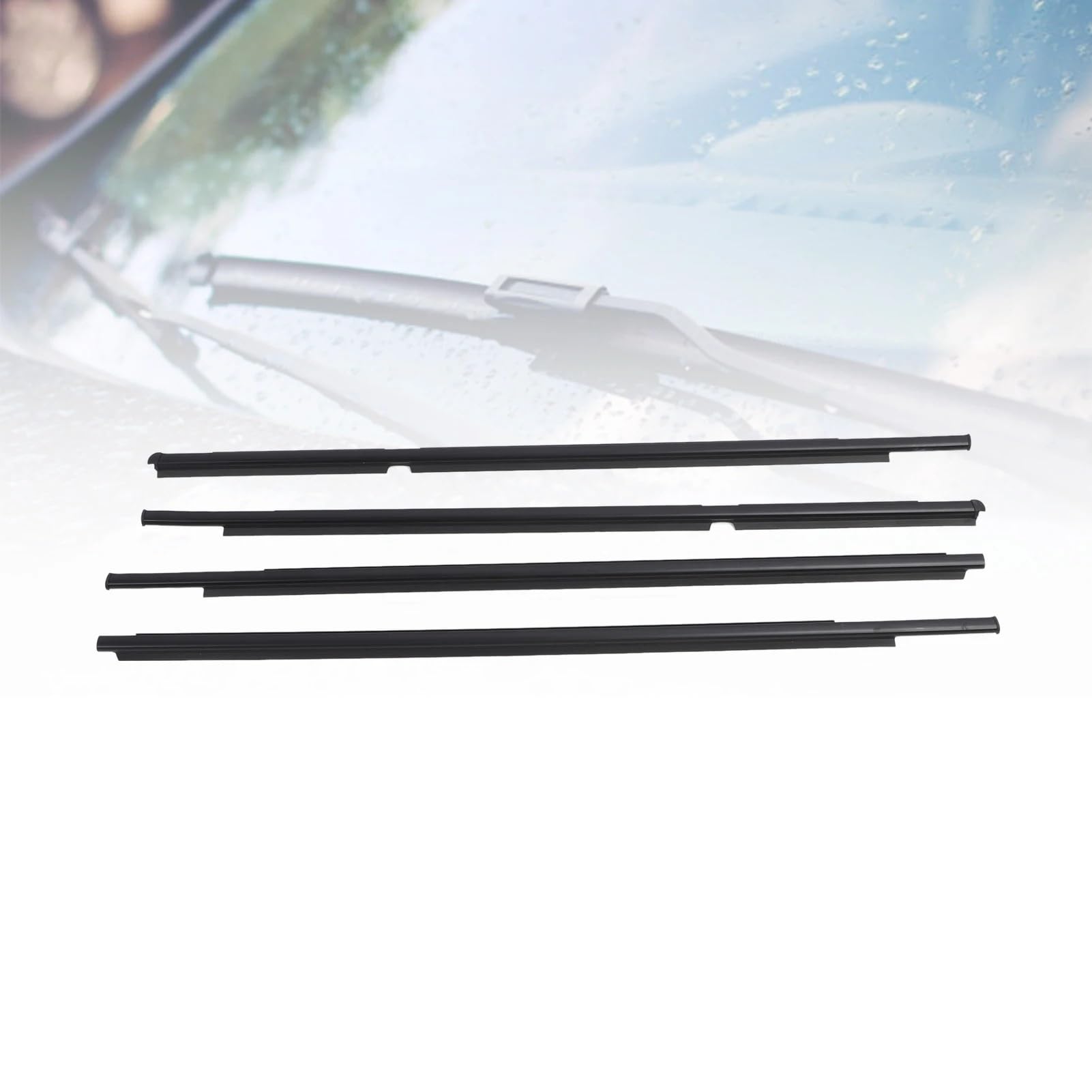 Pasuje do Yaris 2005-2011 4 szt. Uszczelka okna drzwi samochodu 68160-52110 taśma uszczelniająca okno listwa wykończeniowa samochodów tapicerka okienna