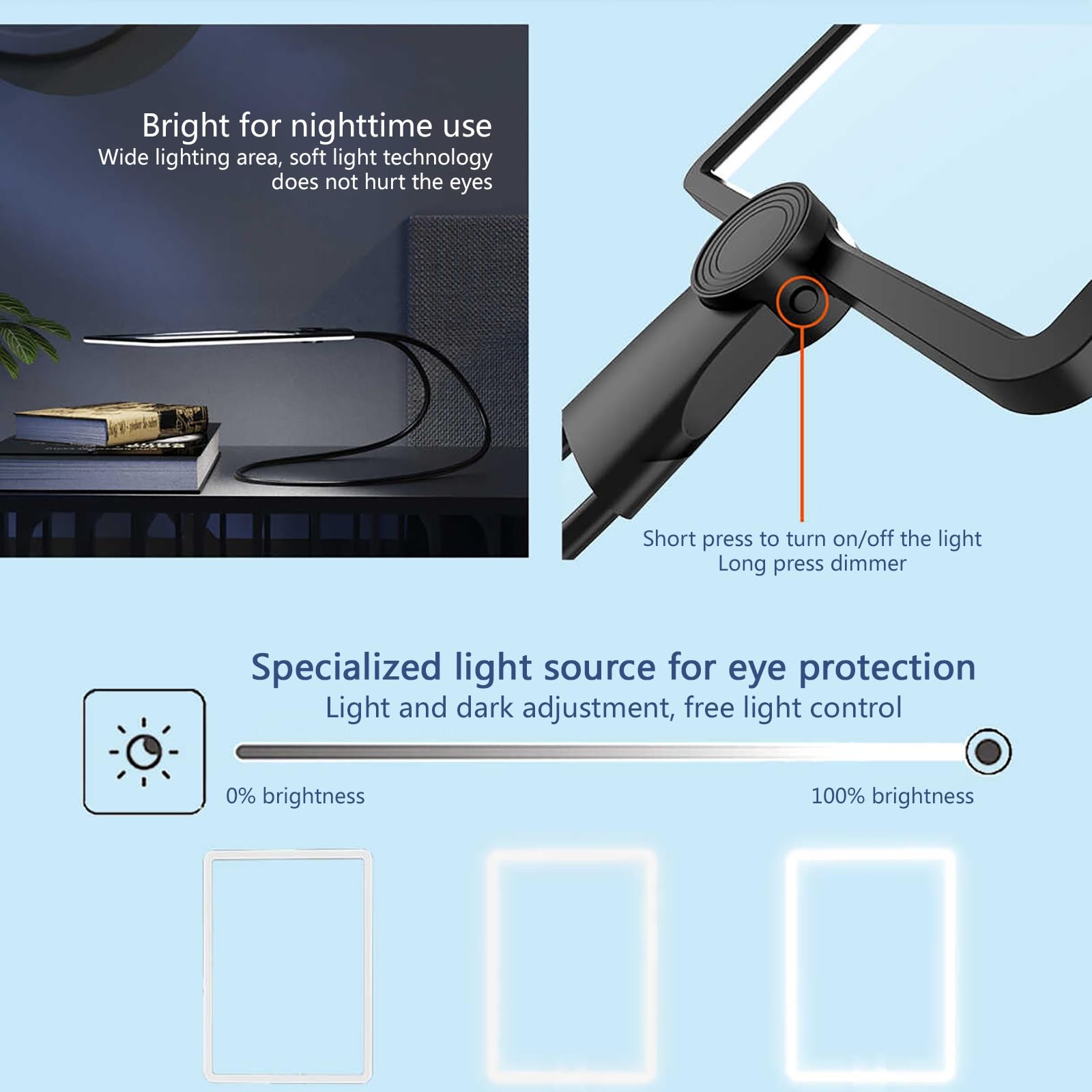 Lente di Lettura da Appendere al Collo con 50 Perle LED, Supporto Regolabile, Ausili per Ipovedenti, Lente d'Ingrandimento Digitale per La Lettura, Ingrandimento 5X