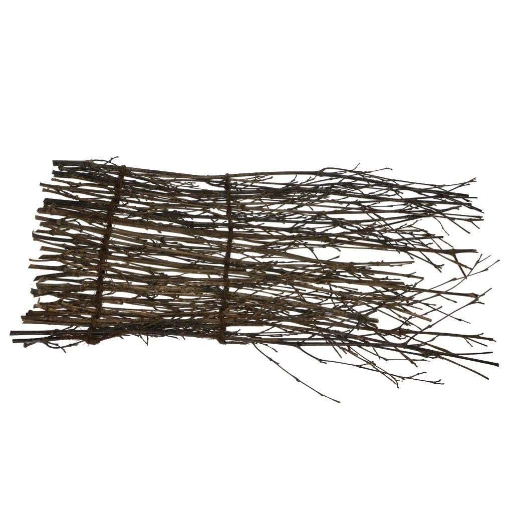 CALANDIS Garden Fence Screen Divider Border Bamboo Slat Reed Brushwood Roll 30X11Cm-picture-10