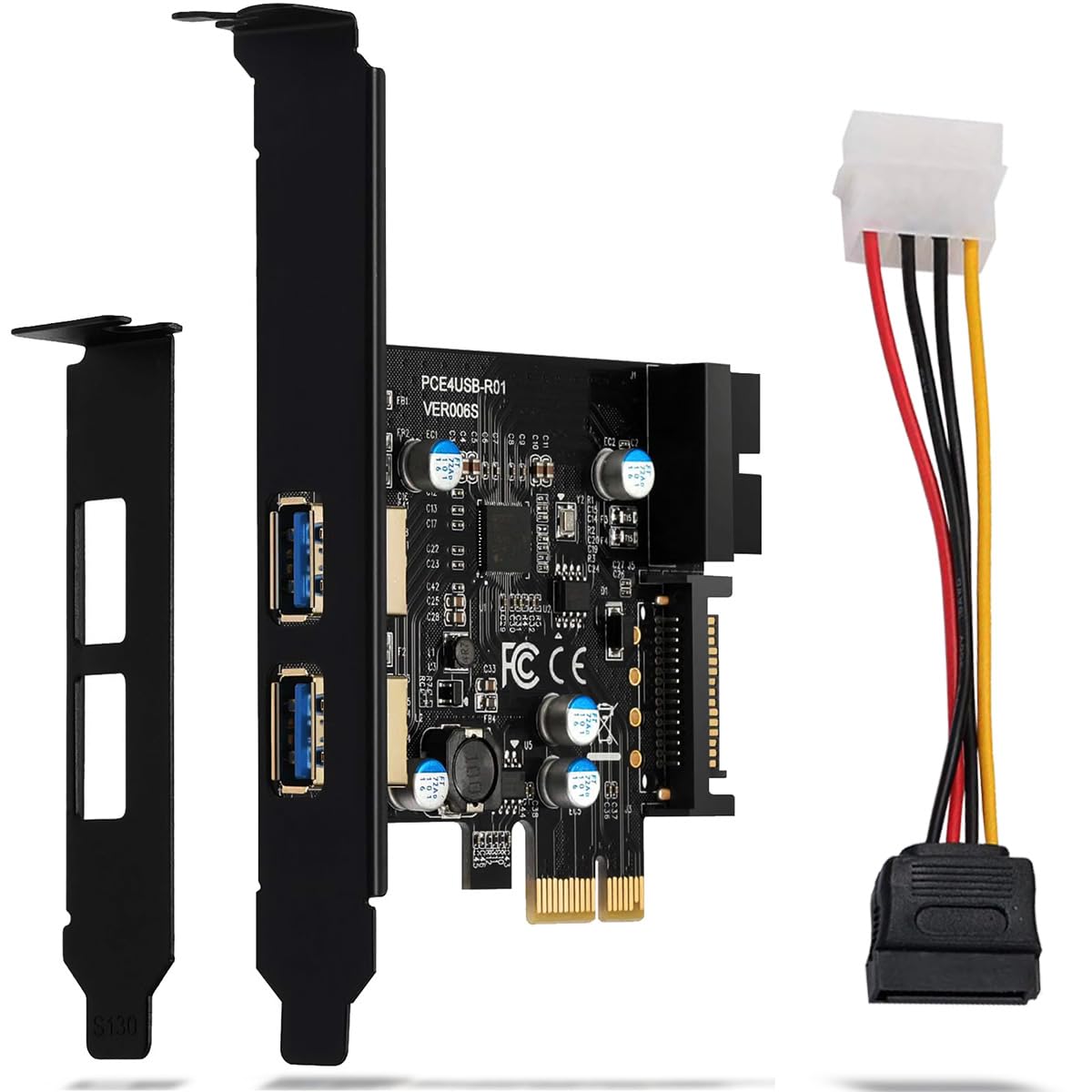 PCIe USB 3.0 Card - 2 Ports SuperSpeed Expansion -1
