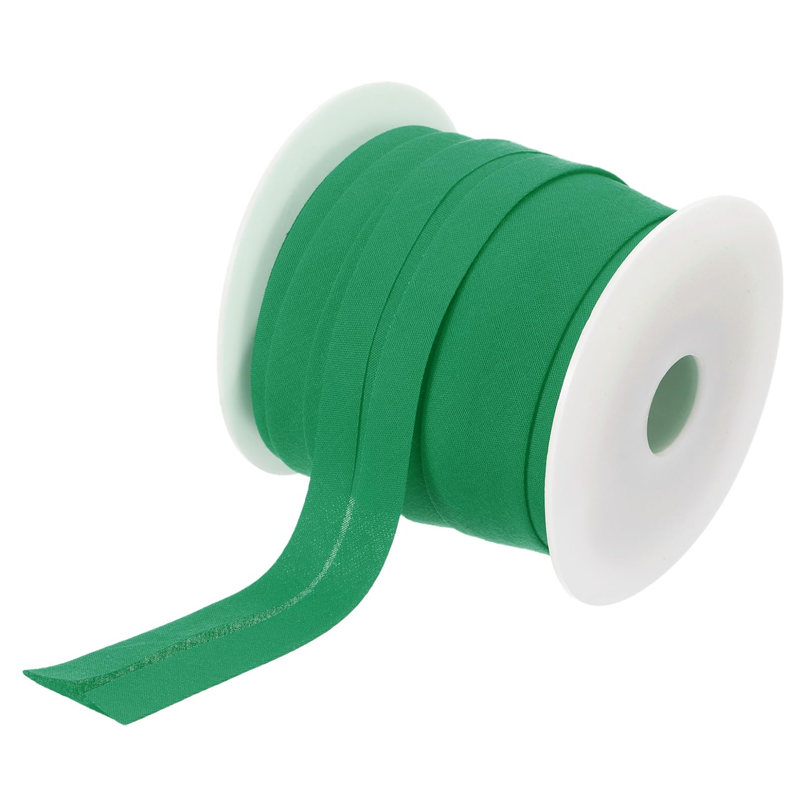 sourcing map 1 Inch Single Fold Bias Tape Polyester Continuous Bulk Bias Tape for Sewing, Seaming Quilting Hemming Binding Crafts (Cyan 25 Yards)