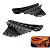 2 PCS Motorcycle Fairing Wings&comma; Glossy Carbon Fiber Aerodynamic Winglet Spoiler&comma; Self-Adhesive Side Pneumatic Deflector&comma; Universal Modification Accessory for Motorcycle &lpar;Carbon Fiber Black&rpar;