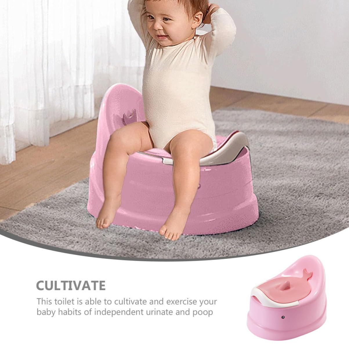 Kinder Toilettensitz Tragbar aus Pp Leichtes Töpfchen für Jungen und Mädchen für Unterwegs und Outdoor Praktischer Toilettentrainer zum Töpfchentraining