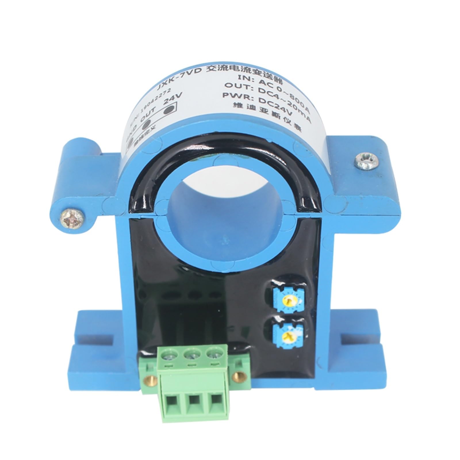 DC24V Hall-Stromsensor-Sender Analogausgang DC 0-5V DC0-1500A Berührungsloser DC-Stromsensor mit offenem Regelkreis(DC 0-250A input)