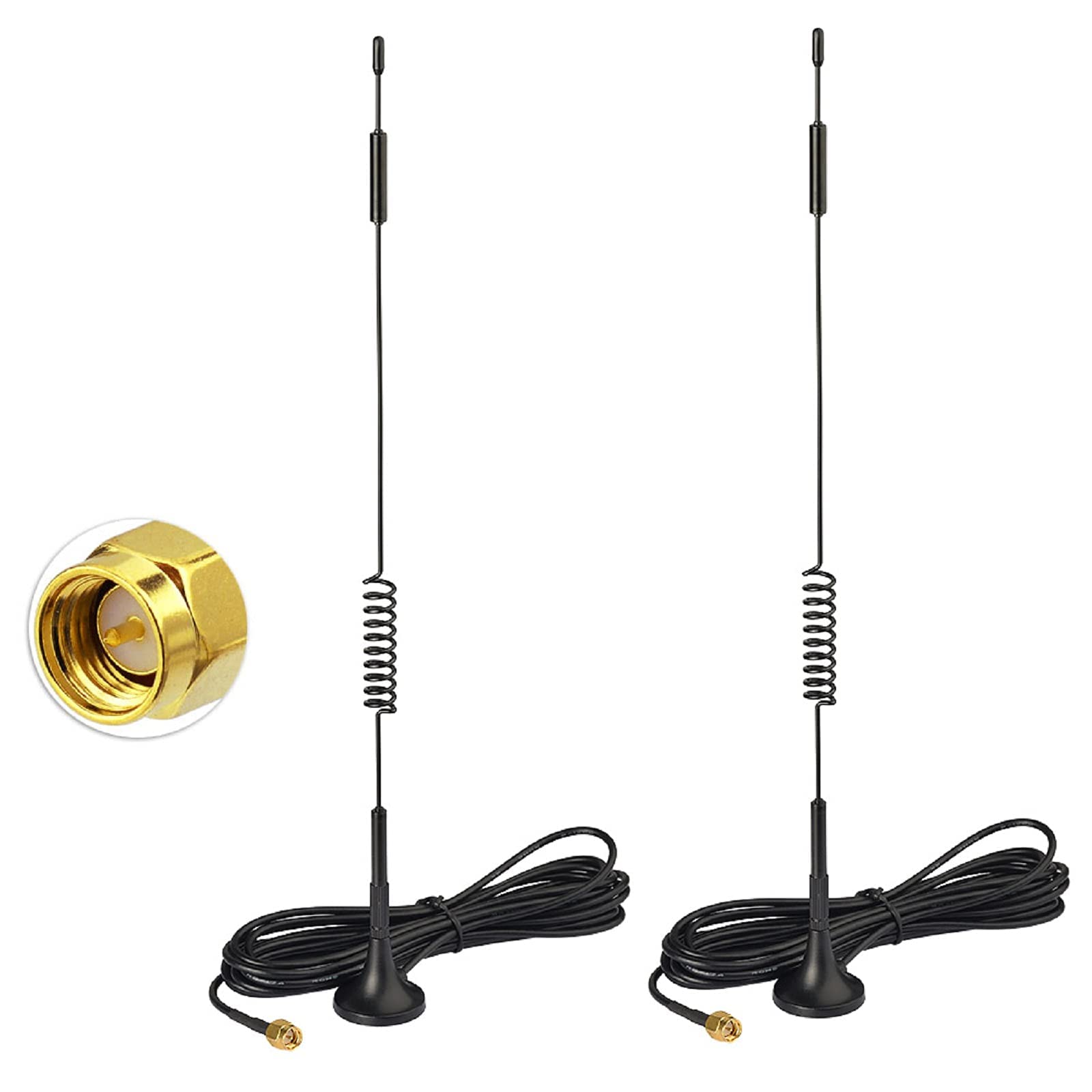 Bingfu Antenna 4G LTE Interni SMA Maschio 7dBi MIMO Esterna Base Magnetica (2 Pacchi) para Tim Iliad Vodafone WindTre 4G LTE Cellular Router Modem Gateway Hotspot