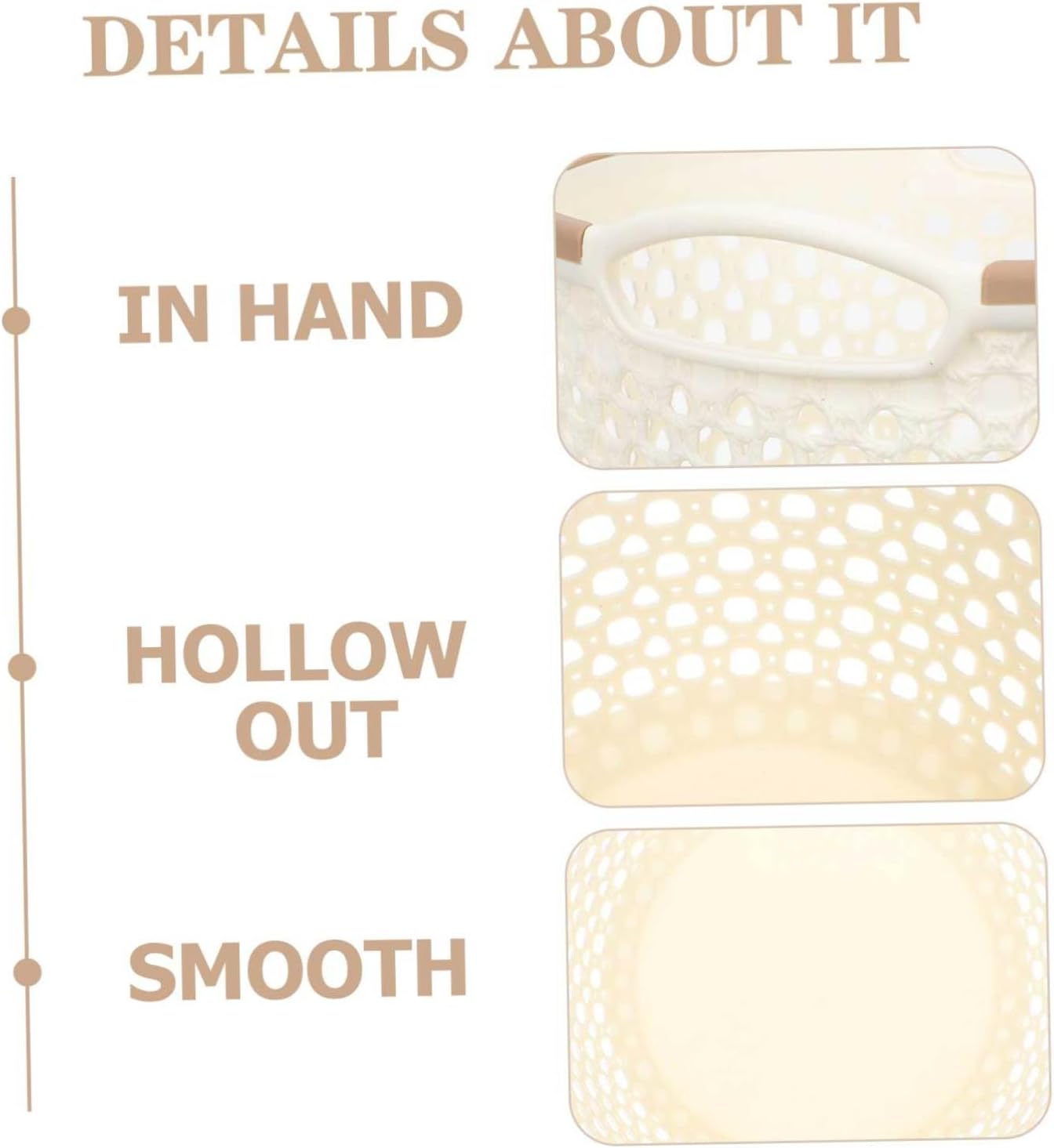 PRETYZOOM Bedroom Laundry Basket Organizer for Clothes and Towels Hollow Design Storage for Home Use
