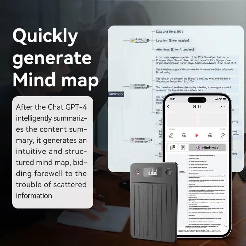 Volovivo Registratore vocale smart AI(64GB)