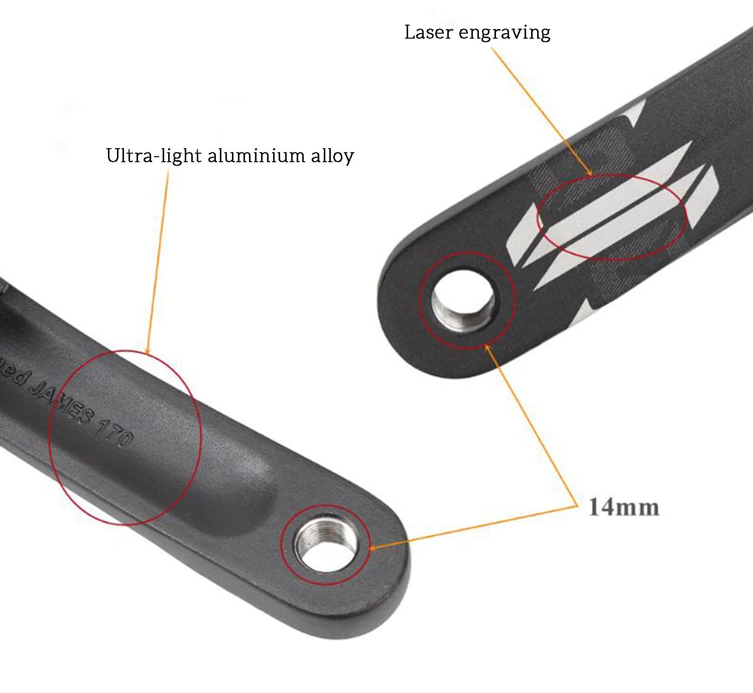 Guarnitura Quadrata, Guarnitura Quadrata In Lega Di Alluminio, 170 Mm, Pedivella Bici Pedivelle Mtb 32T, 34T, 36T, 38T, Per Mountain Bike E Bici Da Strada A Velocità Singola
