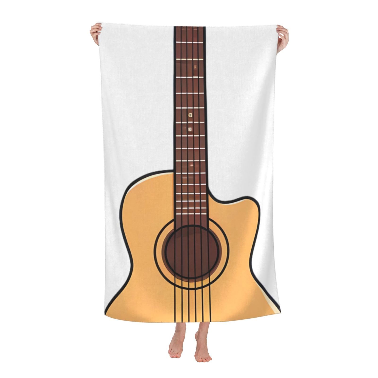 LSRCPD Beach Towel Guitar Music Microfiber Beach Towels Blanket Oversized Tropical Big Extra Large XL Pool Towels Quick Dry Sandproof for Women Girls Kids