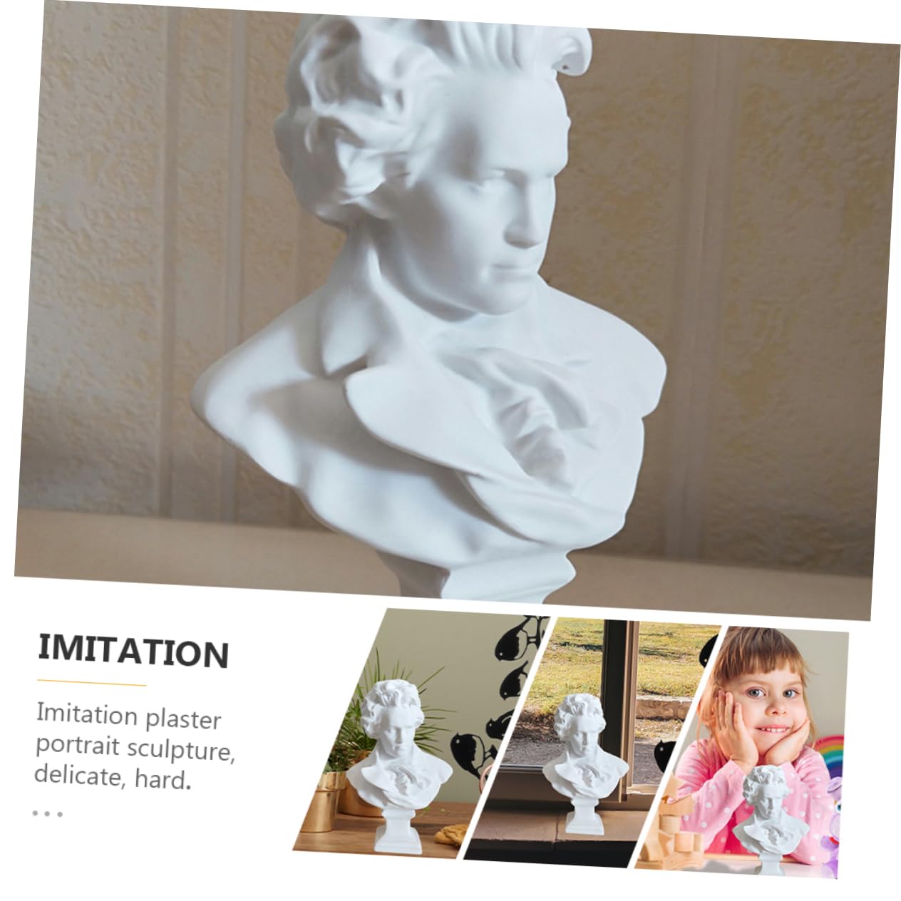 ERINGOGO Action Figure Bust Resin Portrait Sculpture Full-Body Statue for Home Decor