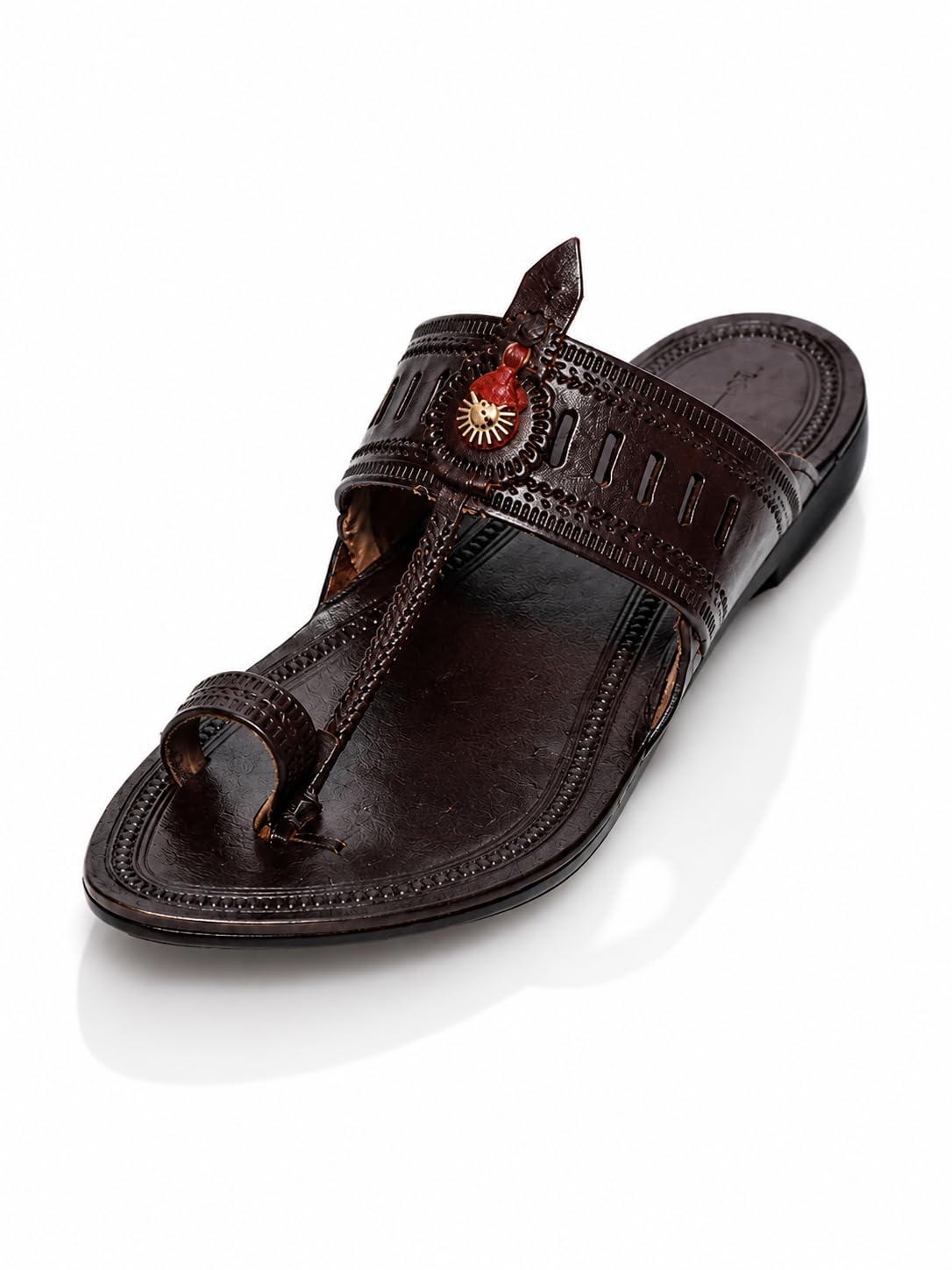 Men's Genuine Leather Kolhapuri Chappal | Handcrafted Ethnic Sandals | Premium Handmade Traditional Footwear | Cushioned Comfort - Khas-Kapshi-picture-40
