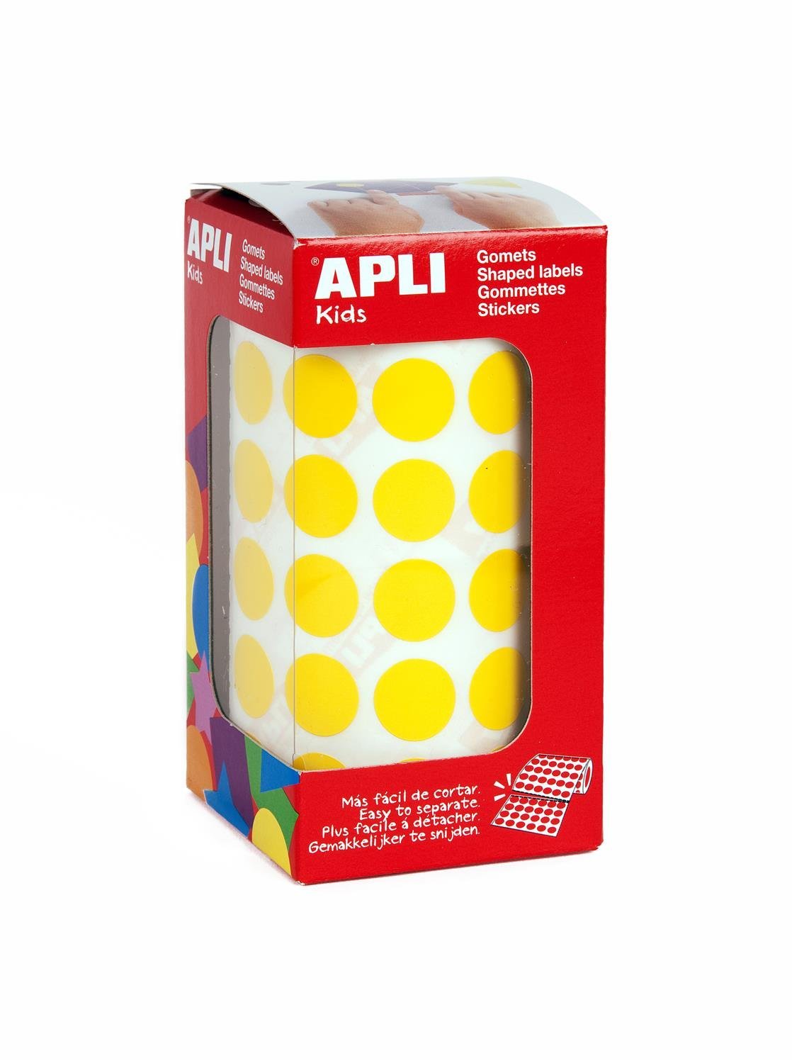 Yellow Stickers 15.0 mm on Roll