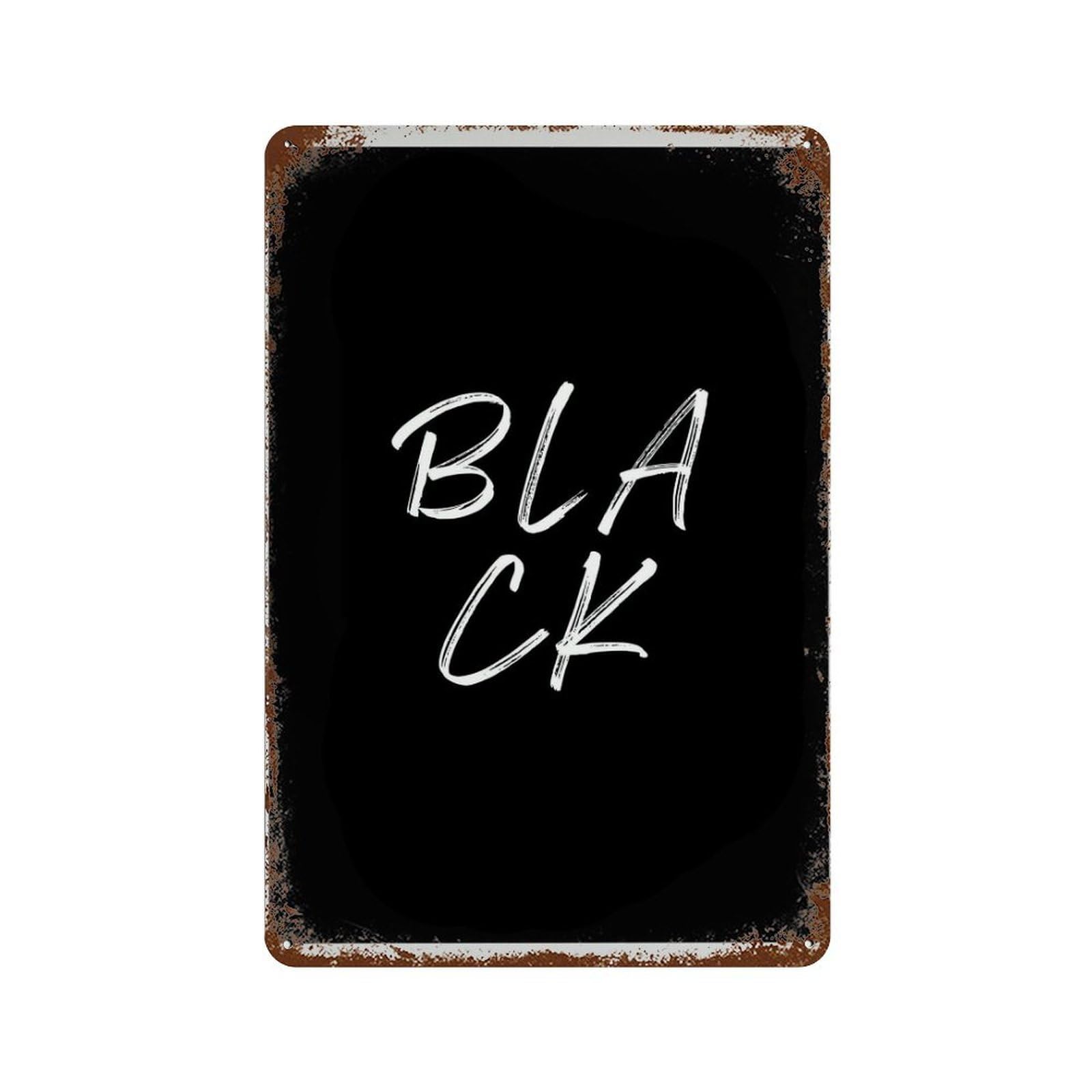 xiaoxiaoshen Black Historical Text Art - Minimalism Wall Decor Art Metal Tin Poster Modern Home Decor Art Home Bar Shop Decorations Vintage Sign 30x20cm