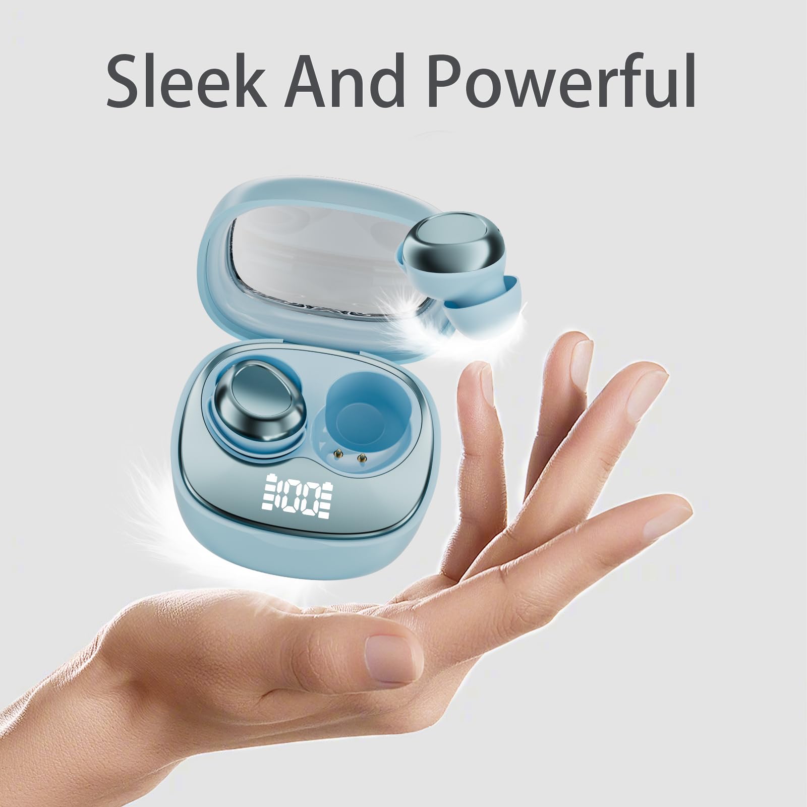 Rinsmola Schlafkopfhörer Bluetooth 5.4 Mini Kopfhörer, Schlafen Sleepbuds | 2026 Neue in Ear Kopfhörer Kabellos mit 25 Stunden Akkulaufzeit, Weiche Ohrhörer Sanfter Klang Bequem Tragen ohne Druckgefühl