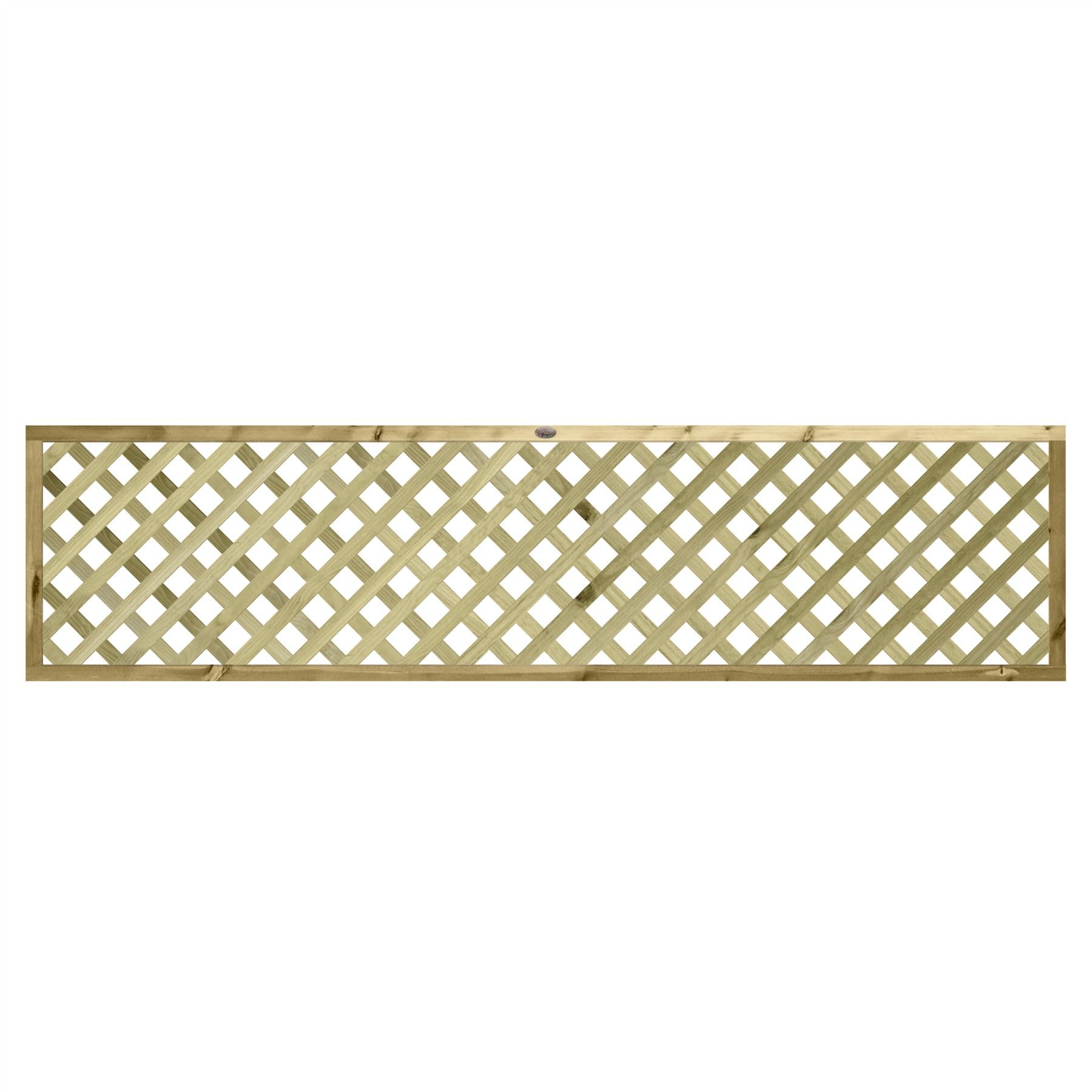 Urban Diamond Fence Panel Topper 6ft x 1.5ft Heavy-Duty Framed Trellis 3pk