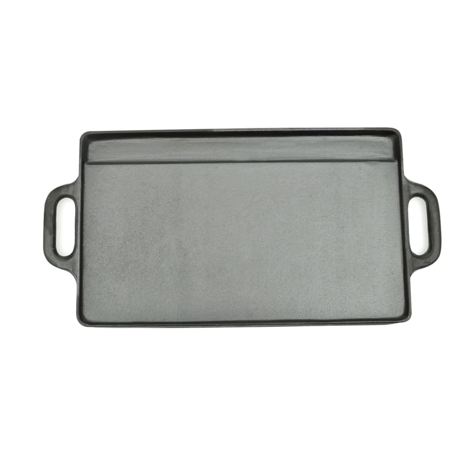 Homgoday Bandeja de parrilla reversible de hierro fundido 50 x 23 cm